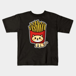 French Fries Cat Kids T-Shirt